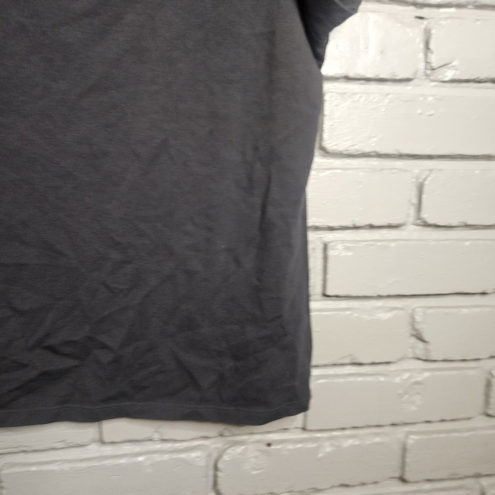 Eileen Fisher Womens Top Large Grey Organic Cotton USA Short Sleeve T Shirt - Picture 4 of 13